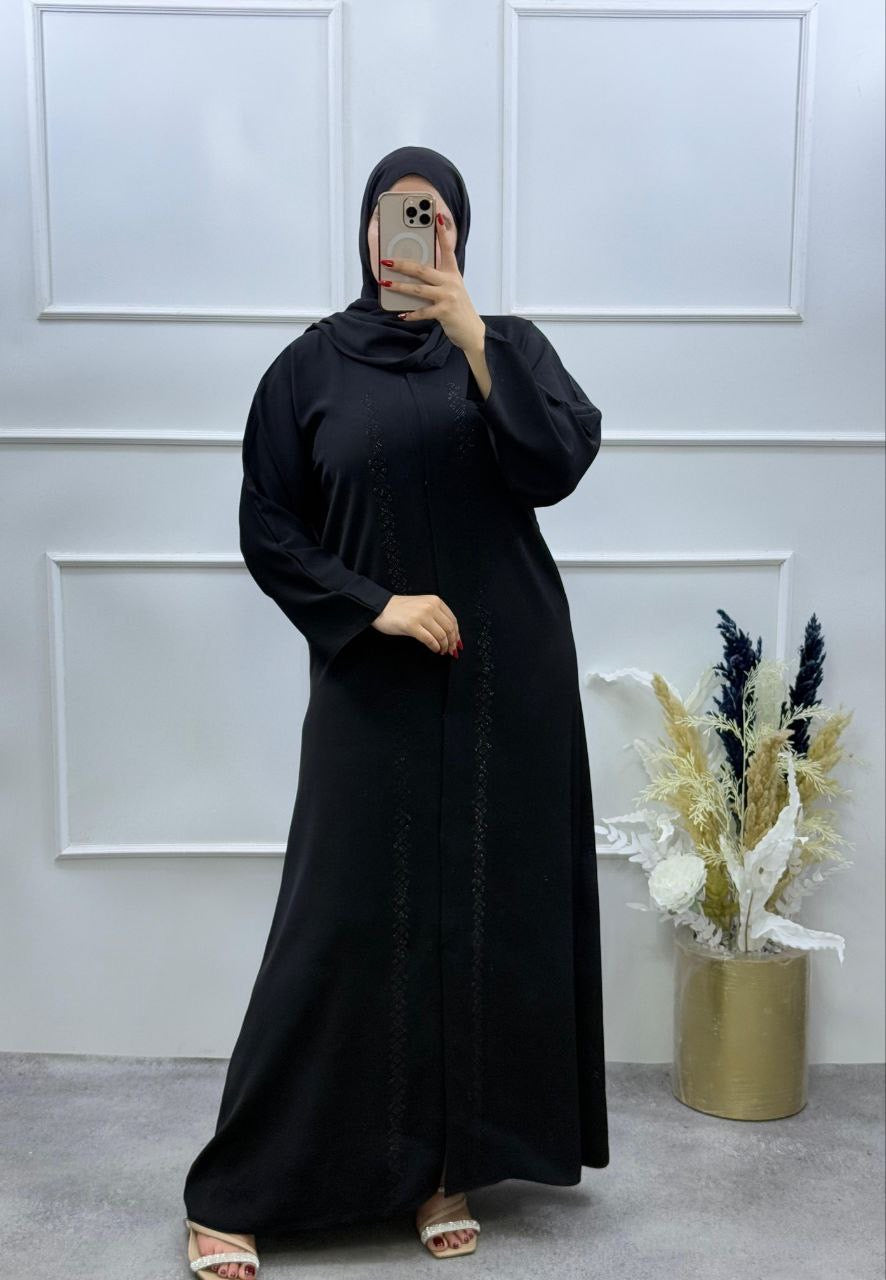 Abaya Avec Strass + Chal