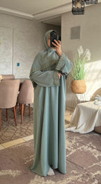 Abaya 2 piéces + dentelles