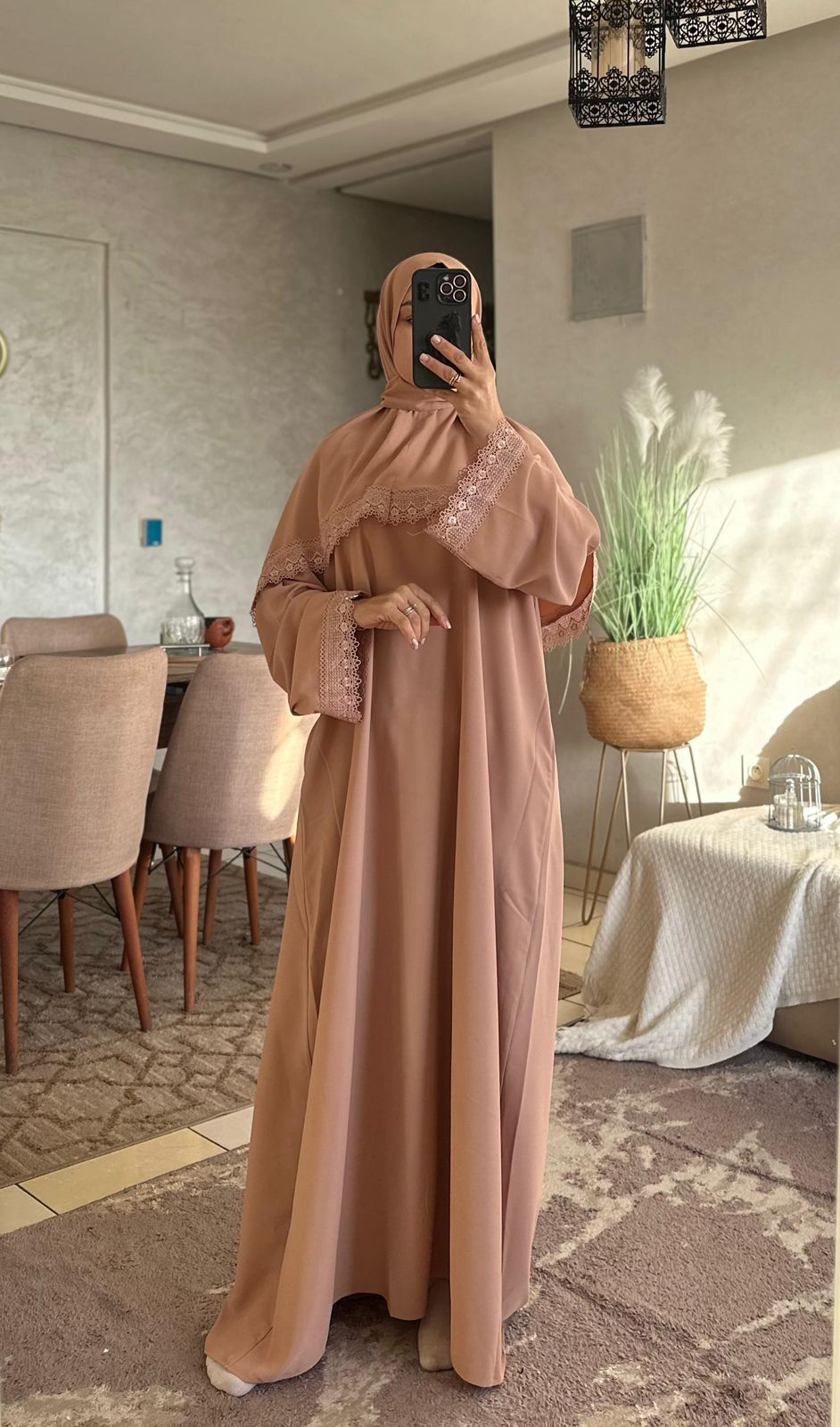 Abaya 2 piéces + dentelles